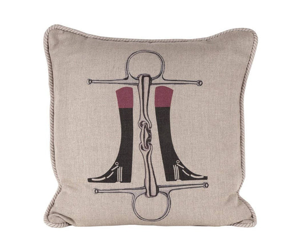Equestrian Boots 'n Bit Pillow - The In Gate